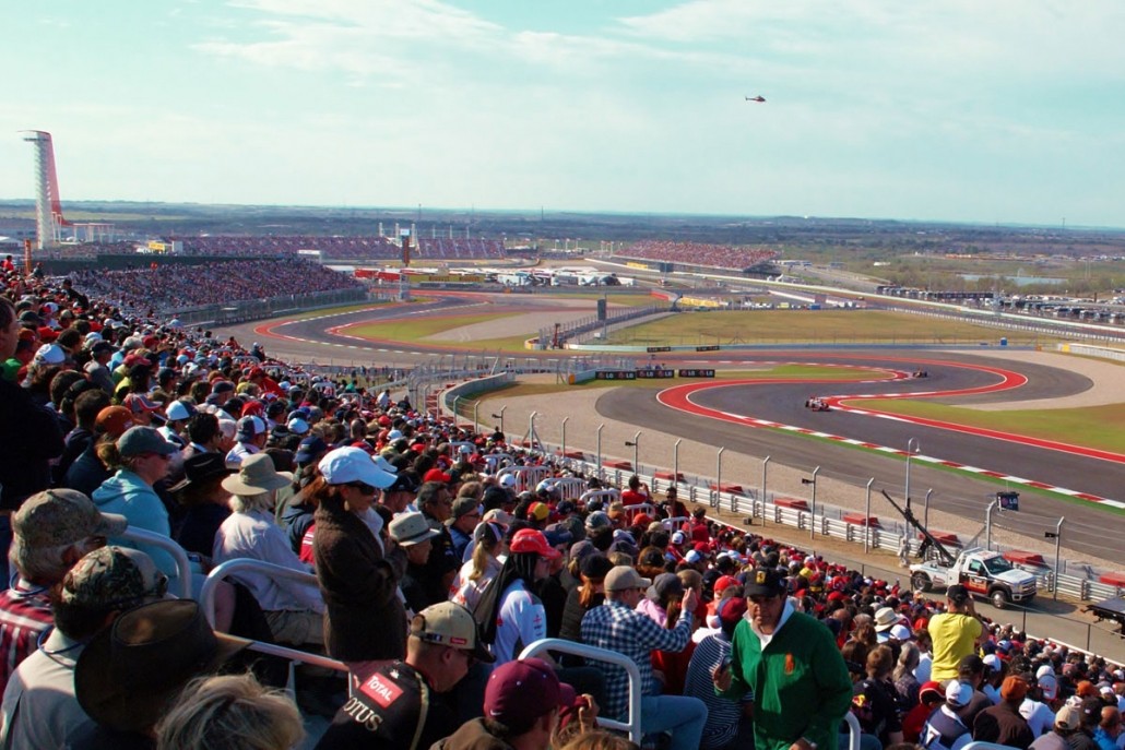 United States Grand Prix view from the grandstand.